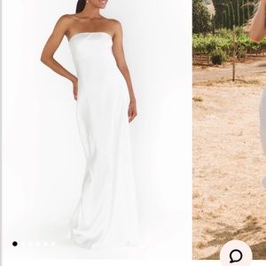 Show Me Your Mumu Classic white strapless dress
